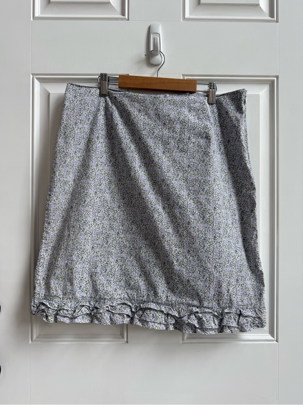 American Eagle Lavender Floral Ruffle Cotton Skirt feminine coquette girl y2k